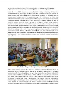 Regionalna Konferencja Wyborcza Delegatów na XVIII Walny Zjazd PTTK [Dokument elektroniczny]