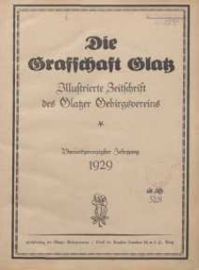 Die Grafschaft Glatz : Illustrierte Zeitschrift des Glatzer Gebirgsvereins, Jr. 24, 1929, nr 1