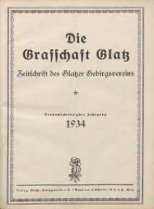 Die Grafschaft Glatz : Illustrierte Zeitschrift des Glatzer Gebirgsvereins, Jr. 29, 1934, nr 1