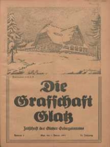 Die Grafschaft Glatz : Illustrierte Zeitschrift des Glatzer Gebirgsvereins, Jr. 30, 1935, nr 1