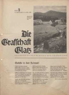 Die Grafschaft Glatz : Illustrierte Zeitschrift des Glatzer Gebirgsvereins, Jr. 35, 1940, nr 3