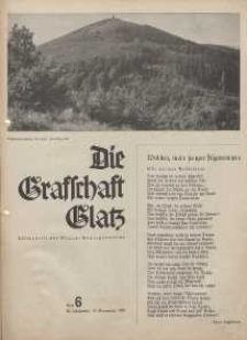Die Grafschaft Glatz : Illustrierte Zeitschrift des Glatzer Gebirgsvereins, Jr. 35, 1940, nr 6