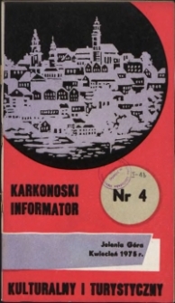 Karkonoski Informator Kulturalny i Turystyczny, 1975, nr 4 (98)