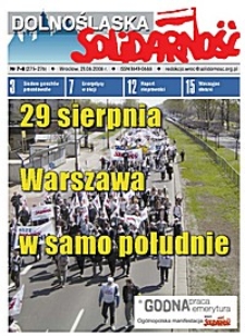 Dolnośląska Solidarność, 2008, nr 7/8 (275-276)