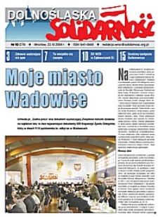Dolnośląska Solidarność, 2008, nr 10 (278)