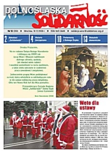 Dolnośląska Solidarność, 2008, nr 12 (280)