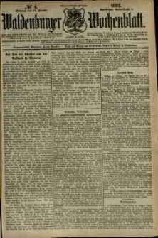 Waldenburger Wochenblatt, Jg. 38, 1892, nr 4