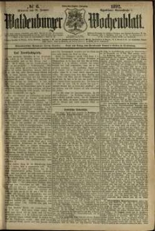 Waldenburger Wochenblatt, Jg. 38, 1892, nr 6
