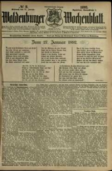 Waldenburger Wochenblatt, Jg. 38, 1892, nr 8