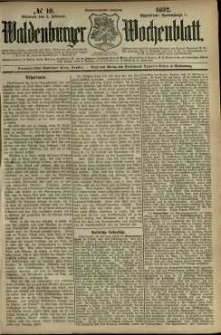 Waldenburger Wochenblatt, Jg. 38, 1892, nr 10