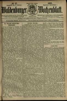 Waldenburger Wochenblatt, Jg. 38, 1892, nr 17