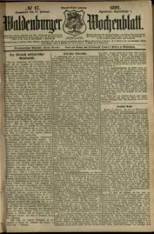 Waldenburger Wochenblatt, Jg. 38, 1892, nr 17
