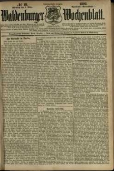 Waldenburger Wochenblatt, Jg. 38, 1892, nr 18