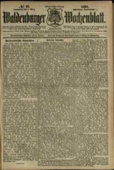 Waldenburger Wochenblatt, Jg. 38, 1892, nr 19