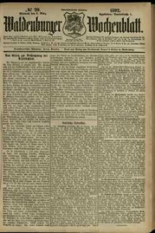 Waldenburger Wochenblatt, Jg. 38, 1892, nr 20