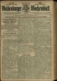 Waldenburger Wochenblatt, Jg. 38, 1892, nr 25