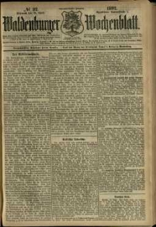 Waldenburger Wochenblatt, Jg. 38, 1892, nr 32