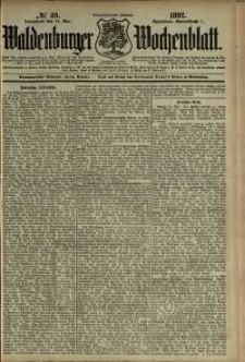 Waldenburger Wochenblatt, Jg. 38, 1892, nr 39