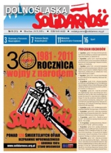 Dolnośląska Solidarność, 2011, nr 11 (315)