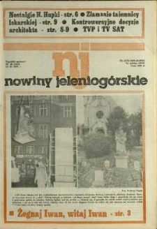 Nowiny Jeleniogórskie : tygodnik społeczny, [R. 34], 1991, nr 46 (1657)
