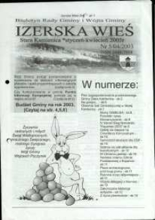 Izerska Wieś : Biuletyn Rady Gminy i Wójta Gminy, 2003, nr 5