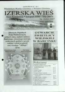 Izerska Wieś : Biuletyn Rady Gminy i Wójta Gminy, 2007, nr 18
