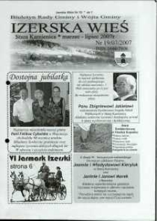 Izerska Wieś : Biuletyn Rady Gminy i Wójta Gminy, 2007, nr 19