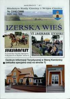 Izerska Wieś : Biuletyn Rady Gminy i Wójta Gminy, 2008, nr 23