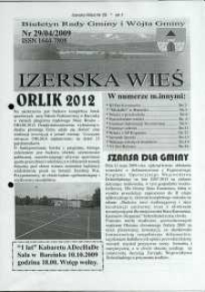 Izerska Wieś : Biuletyn Rady Gminy i Wójta Gminy, 2009, nr 29