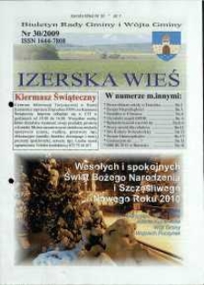 Izerska Wieś : Biuletyn Rady Gminy i Wójta Gminy, 2009, nr 30