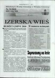 Izerska Wieś : Biuletyn Rady Gminy i Wójta Gminy, 2010, nr 31