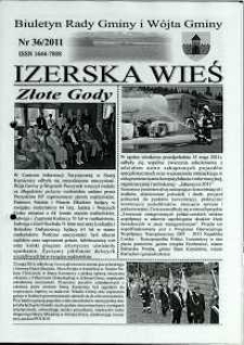 Izerska Wieś : Biuletyn Rady Gminy i Wójta Gminy, 2011, nr 36