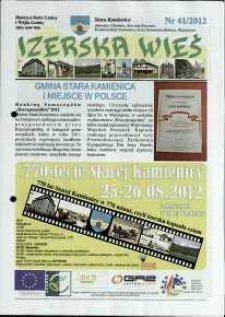 Izerska Wieś : Biuletyn Rady Gminy i Wójta Gminy, 2012, nr 41