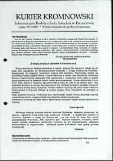 Kurier Kromnowski. Informacyjny Biuletyn Rady Sołeckiej w Kromnowie, 2007, nr 4