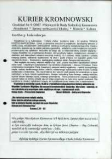 Kurier Kromnowski. Miesięcznik Rady Sołeckiej Kromnowa, 2007, nr 9