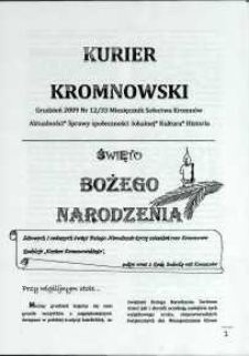 Kurier Kromnowski. Miesięcznik Sołectwa Kromnów, 2009, nr 12 (33)