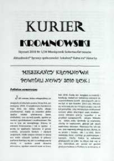 Kurier Kromnowski. Miesięcznik Sołectwa Kromnów, 2010, nr 1 (34)