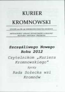 Kurier Kromnowski. Miesięcznik Sołectwa Kromnów, 2012, nr 1 (58)
