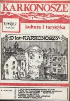 Karkonosze : Kultura i Turystyka, 1987, nr 3 (115)