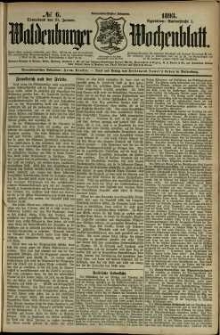 Waldenburger Wochenblatt, Jg. 39, 1893, nr 6