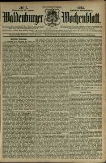 Waldenburger Wochenblatt, Jg. 39, 1893, nr 7