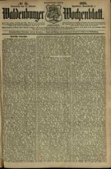Waldenburger Wochenblatt, Jg. 39, 1893, nr 14