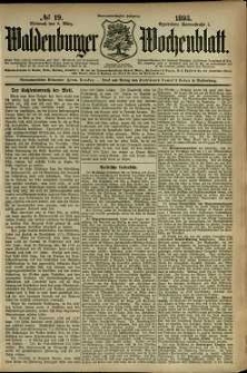 Waldenburger Wochenblatt, Jg. 39, 1893, nr 19