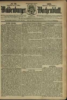 Waldenburger Wochenblatt, Jg. 39, 1893, nr 20