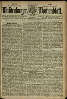 Waldenburger Wochenblatt, Jg. 39, 1893, nr 22