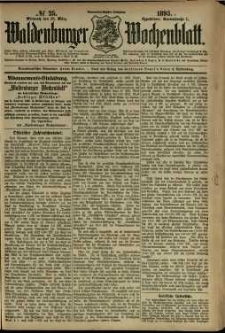 Waldenburger Wochenblatt, Jg. 39, 1893, nr 25