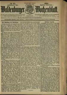 Waldenburger Wochenblatt, Jg. 39, 1893, nr 35