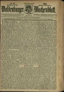 Waldenburger Wochenblatt, Jg. 39, 1893, nr 37