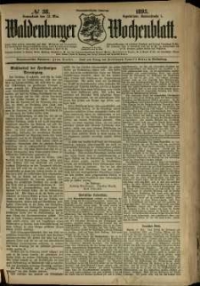 Waldenburger Wochenblatt, Jg. 39, 1893, nr 38