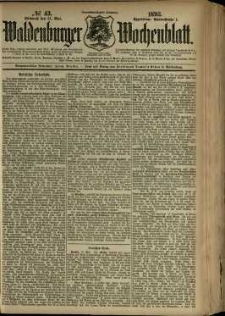 Waldenburger Wochenblatt, Jg. 39, 1893, nr 43